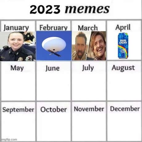 meme calendar 2023